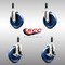 Service Caster 5 Inch 316SS Solid Poly Swivel 3/4 Inch Expanding Stem Caster Brake SCC, 2PK SCC-SS316EX20S514-SPUS-2-TLB-2-34 - alternate 4